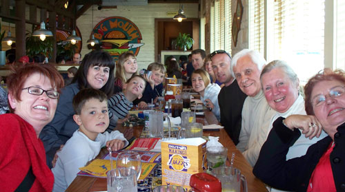 The Westin family gathers before the concert.